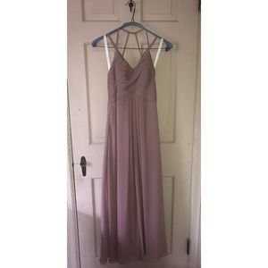 Dusty Rose maxi bridesmaid dress